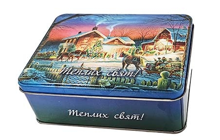 Новорічна залізна скринька "Теплих свят" (350 грам) - 19540