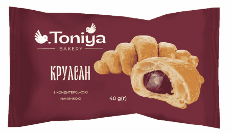 Круассан фасованный Шоколад (33 шт * 40 гр) 1,32 кг TONIYA  - 19213